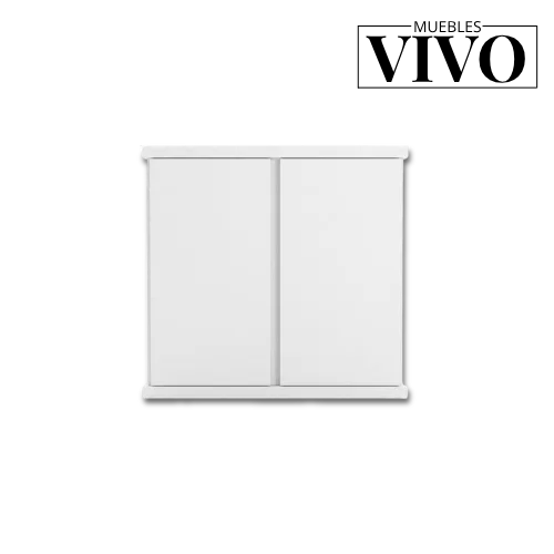 Mueble organizador multiusos blanco con 2 puertas cerrado Muebles Vivo